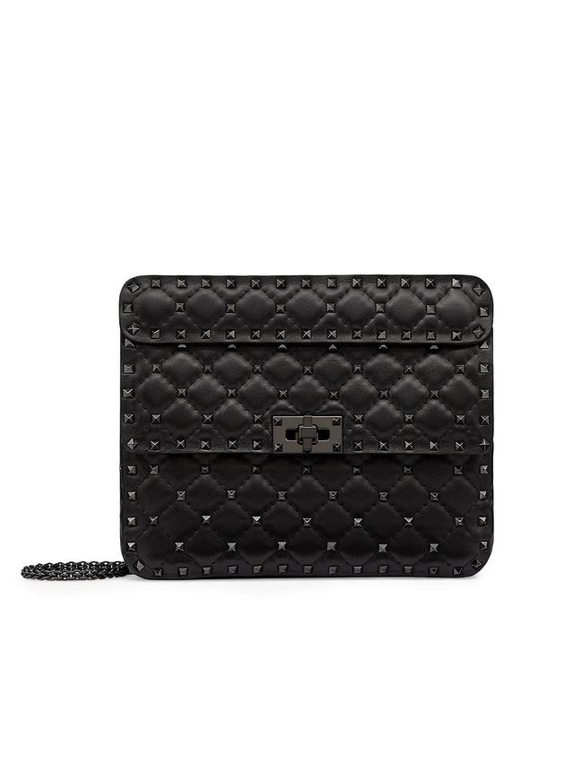 Womens Medium Nappa Rockstud Spike Shoulder Bag Product Image