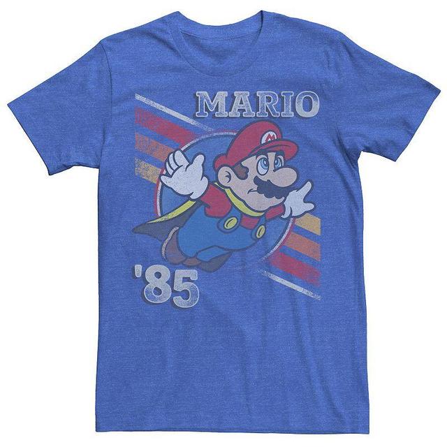 Mens Super Marios Bros. Flying Mario Faded Portrait Tee Blue Product Image