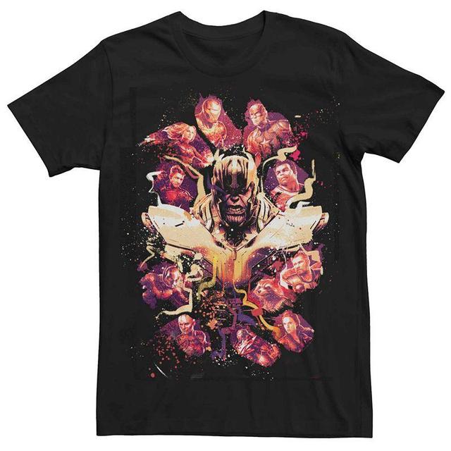 Mens Marvel Avengers Endgame Splatter Group Shot Tee Product Image