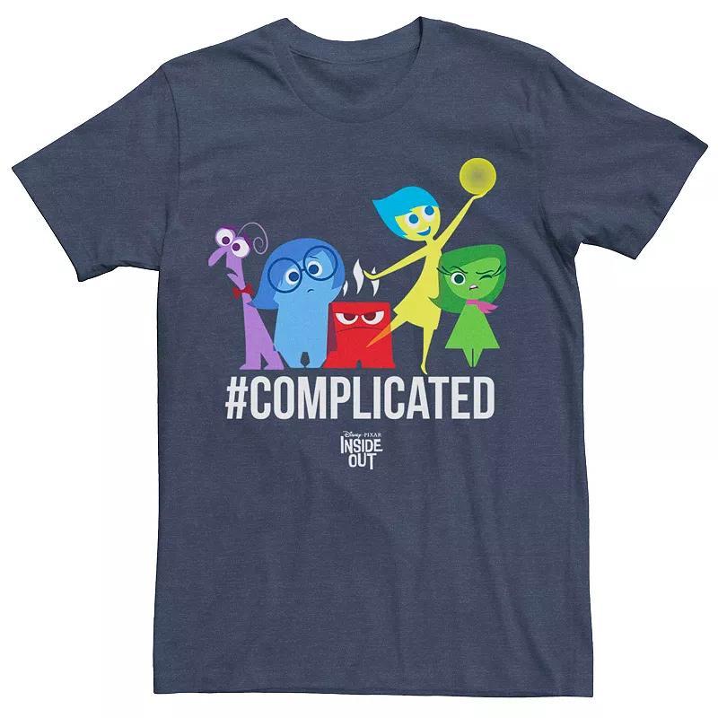 Mens Disney Pixar Inside Out Complicated Group Graphic Tee Navy Grey Product Image