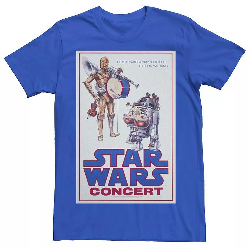 Mens Star Wars C-3PO R2-D2 Concert Poster Graphic Tee Product Image