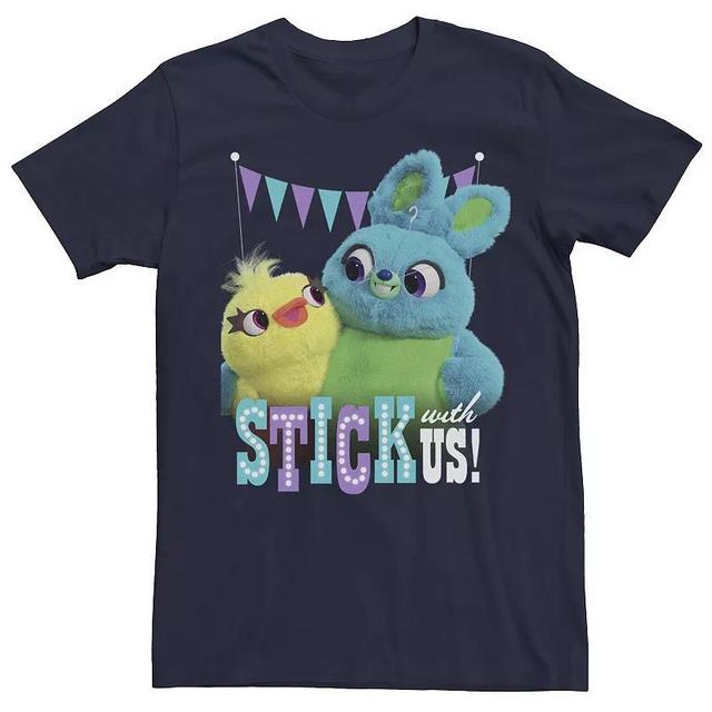 Disney / Pixars Toy Story 4 Ducky & Bunny Mens Stick With Us Tee Blue Product Image