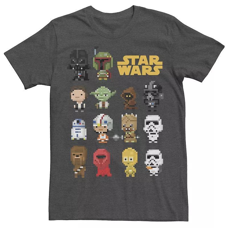 Mens Star Wars Heroes Villains 8-Bit Pixel Sprites Tee Product Image