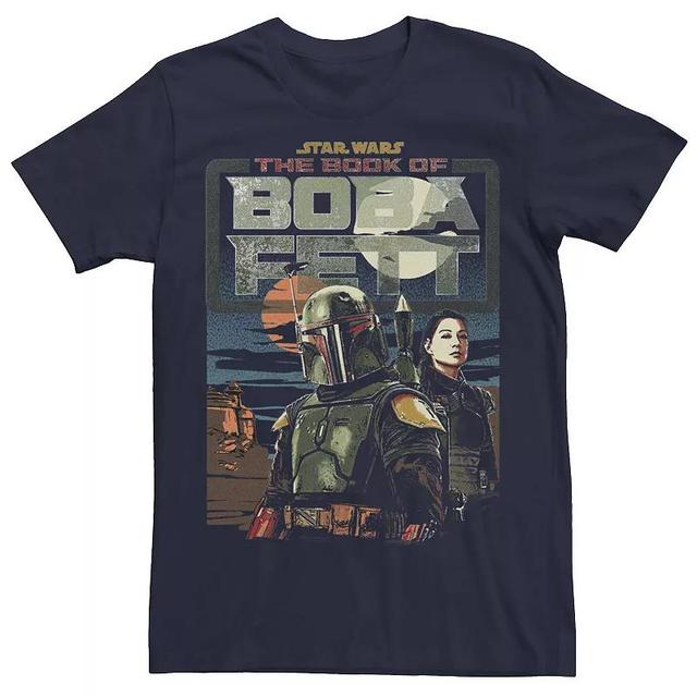 Mens Star Wars The Book Of Boba Fett Poster Tee Blue Product Image