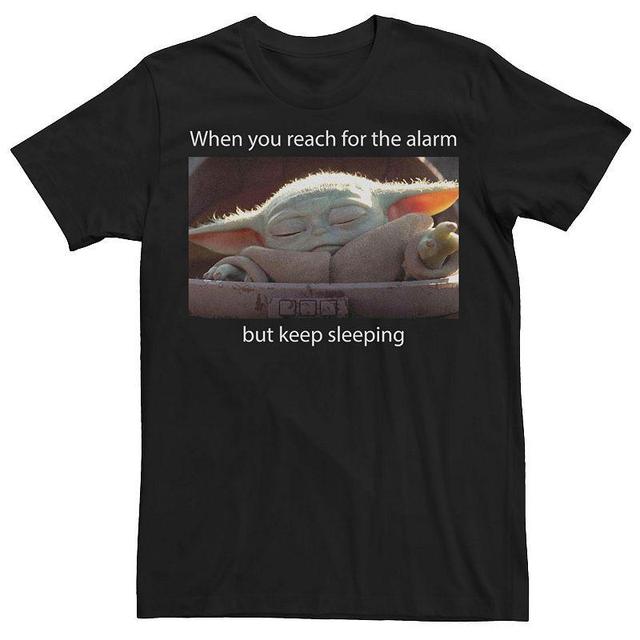 Mens Star Wars The Mandalorian The Child Sleep Meme Tee Product Image