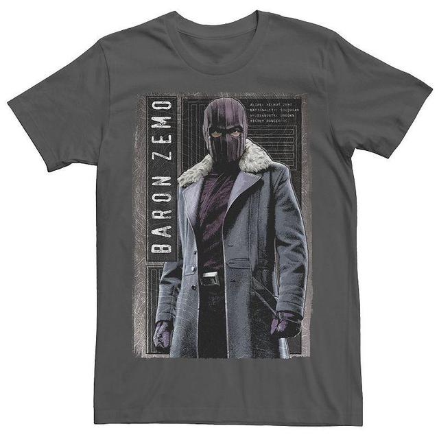 Mens Marvel The Falcon And The Winter Soldier Baron Zemo V2 Tee Grey Product Image