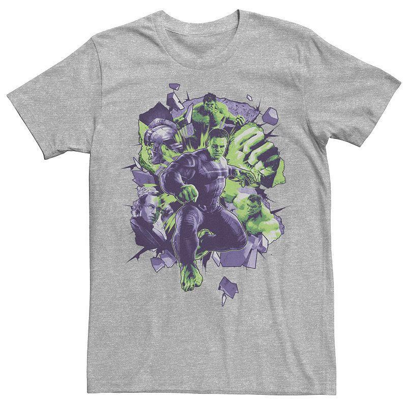 Mens Marvel Avengers: Endgame The Hulk Mashup Graphic Tee Athletic Grey Product Image