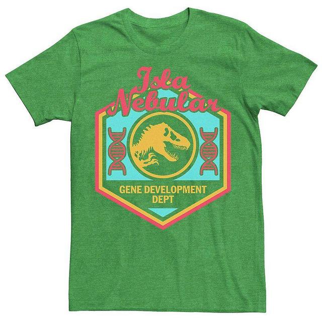 Mens Jurassic World Isla Nebular Gene Dept. Badge Tee Grey Product Image