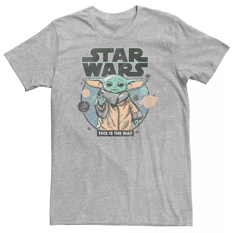 Big & Tall Star Wars The Mandalorian The Baby Yoda Tee, Mens Athletic Grey Product Image