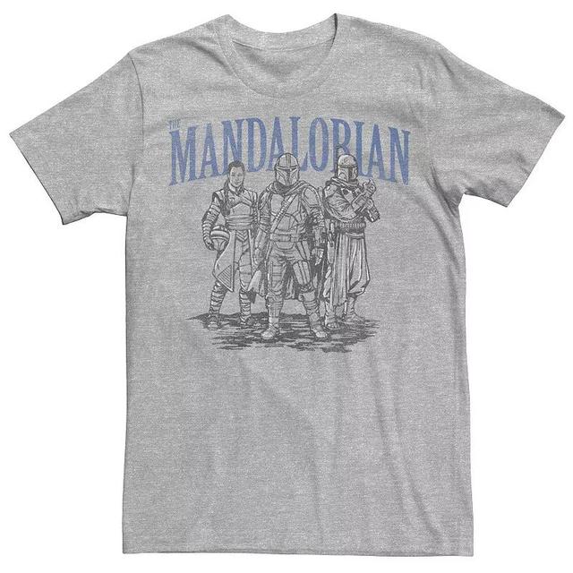 Mens Star Wars The Madalorian Trio Time Tee Athletic Grey Product Image