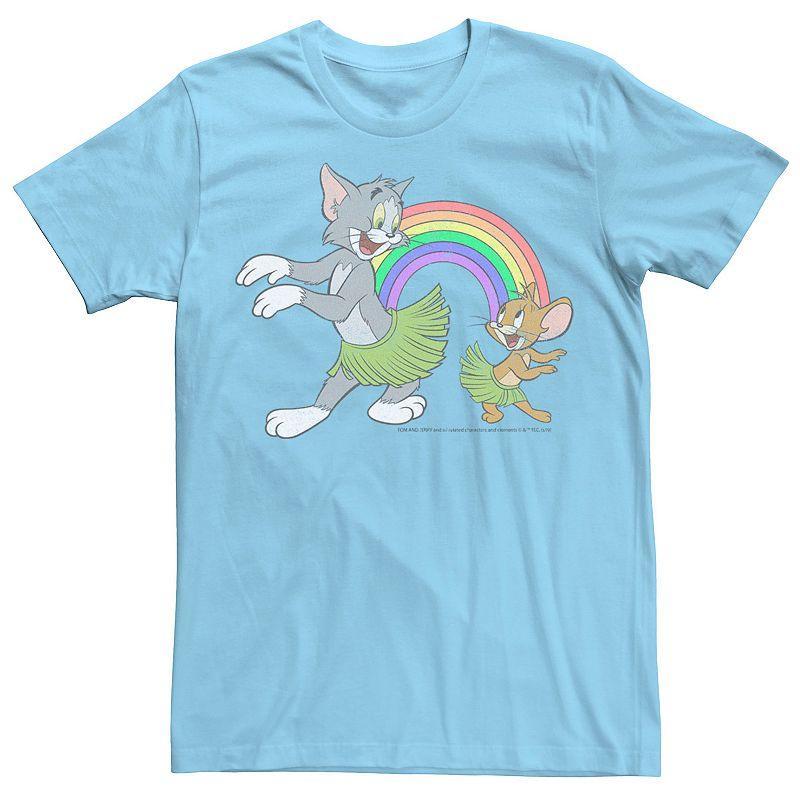 Mens Looney Tunes Tom & Jerry Vintage Aloha Rainbow Tee Product Image