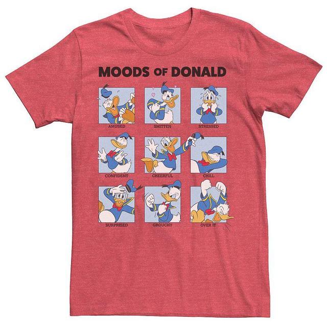 Disneys Mickey & Friends Donald Duck Mens Moods Box Up Tee Red Grey Product Image