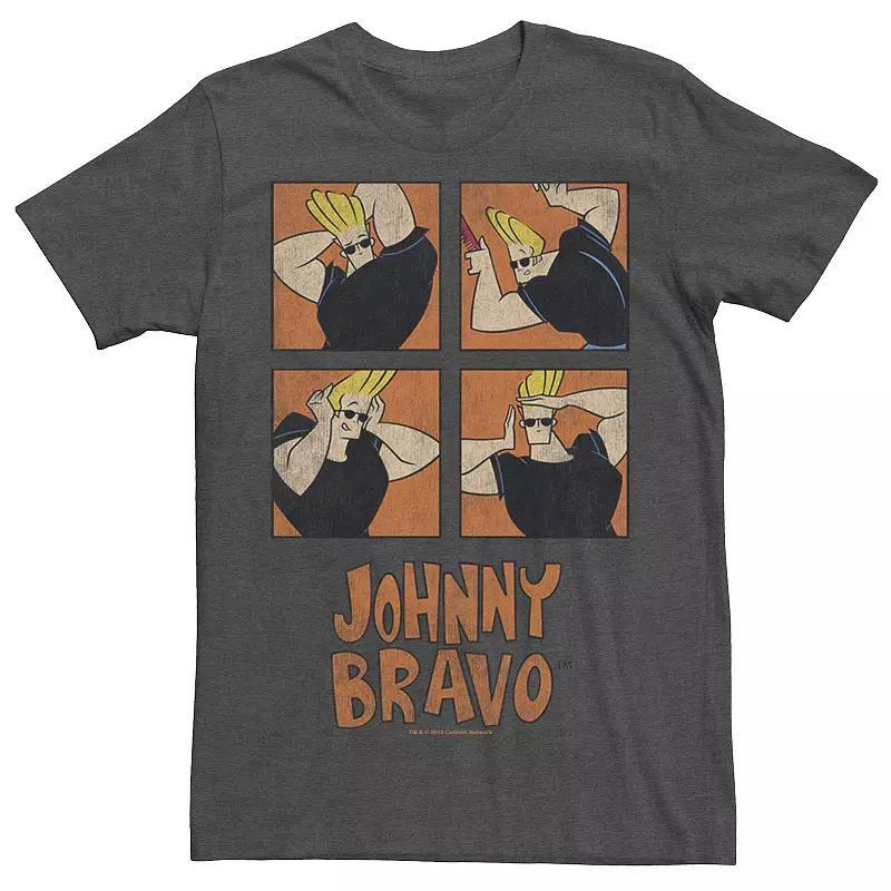 Mens Cartoon Network Johnny Bravo Box Up Hairdo Tee Grey Heather Product Image