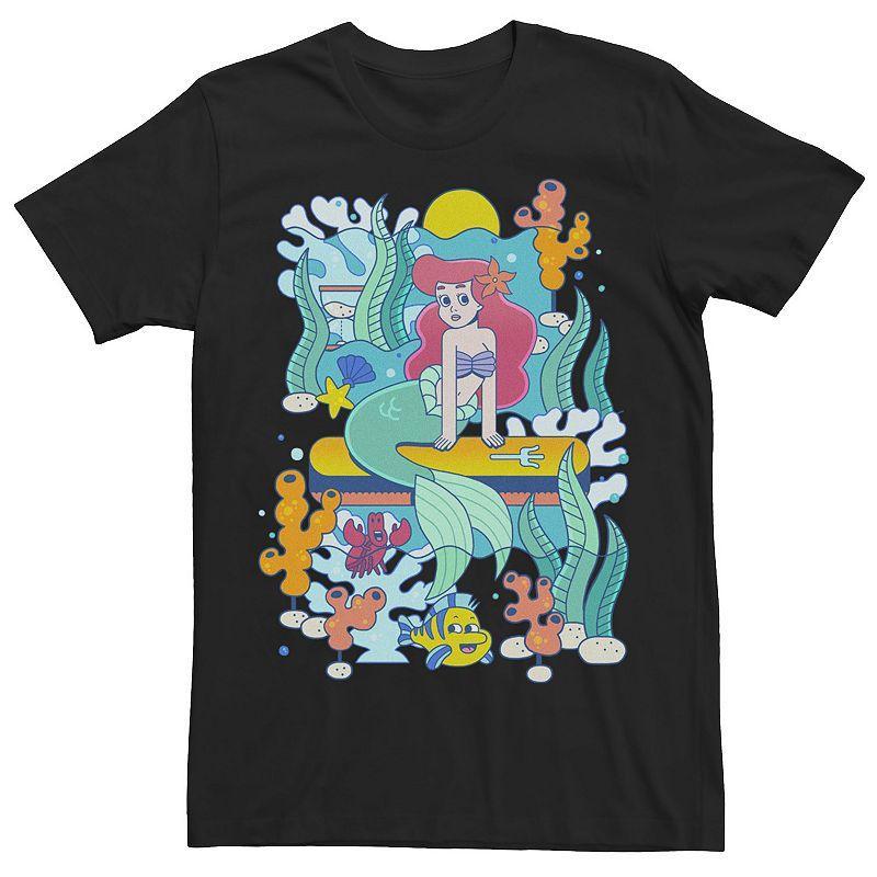 Mens Disneys The Little Mermaid Artsy Portrait Poster Tee Product Image