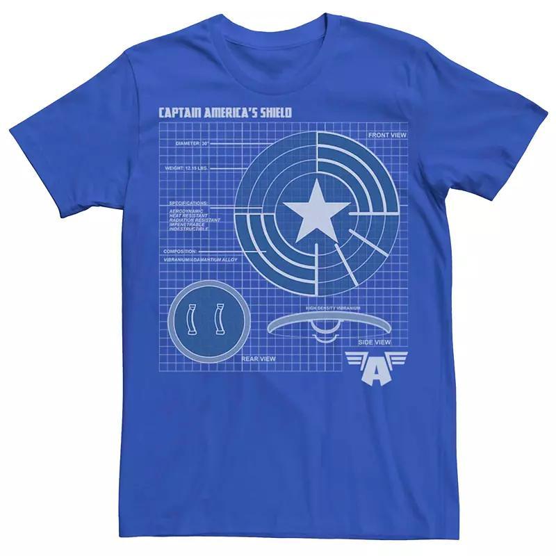 Mens Marvels Captain America Shield Schematic Tee Product Image