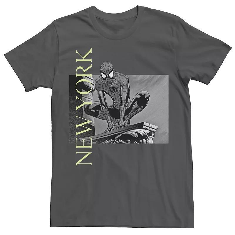 Mens Marvel Spider-Man New York Portrait Tee Grey Product Image