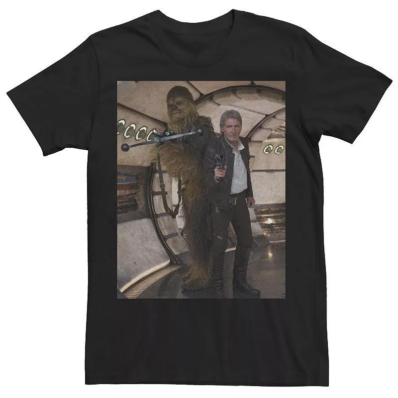 Mens Star Wars The Force Awakens Han And Chewbacca Poster Tee Product Image