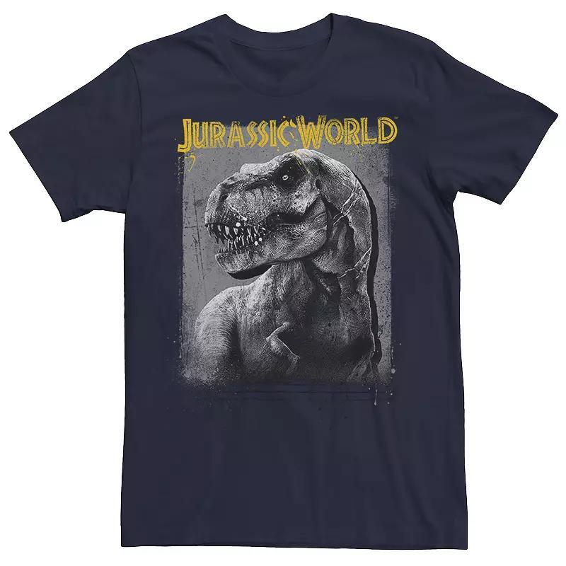 Men's Jurassic World T-Rex Profile Shading Tee, Size: Medium, Navy Grey Product Image