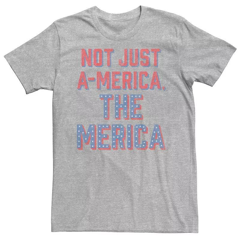 Mens Not Just A-Merica Graphic Tee Athletic Grey Product Image