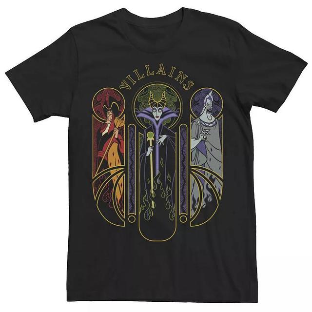 Disney Villains Jafar, Maleficent & Hades Mens Distressed Panel Portrait Tee Product Image