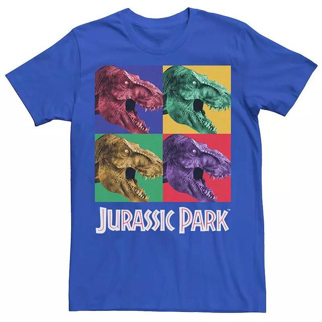 Mens Jurassic Park Four Square Dino Pop Art Style Tee Product Image