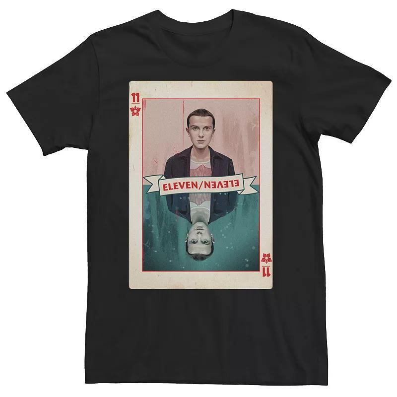 Big & Tall Stranger Things Eleven Playing Card Tee, Mens Product Image