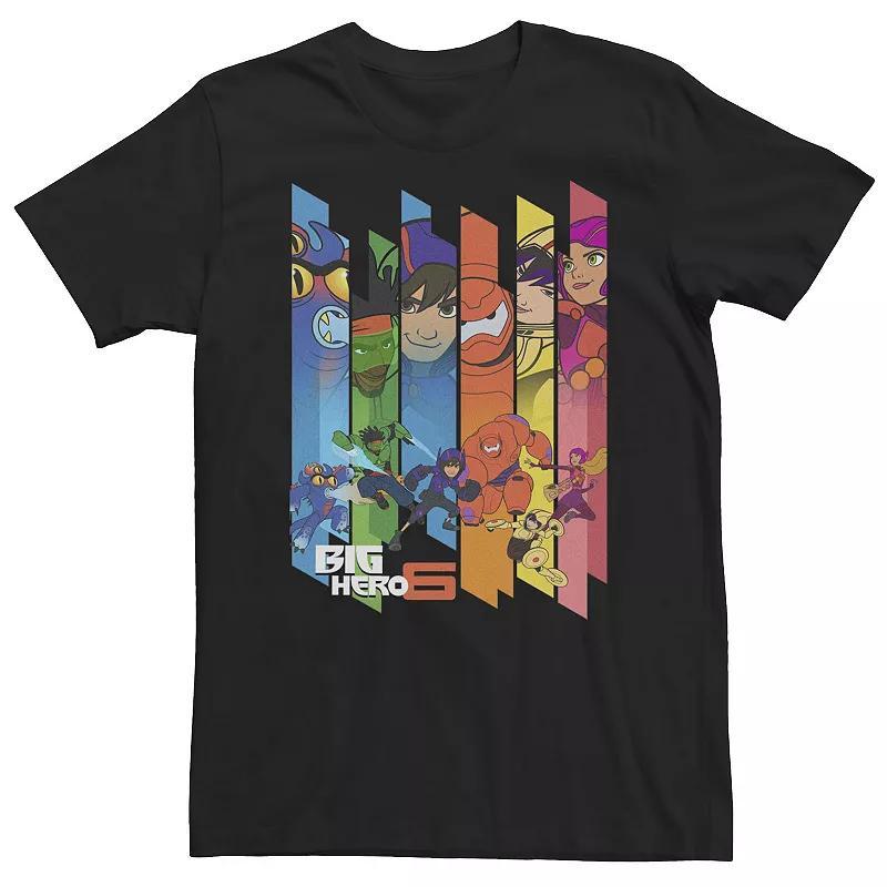 Big & Tall Disney Big Hero 6 Team Curtain Panels Tee, Mens Black Product Image