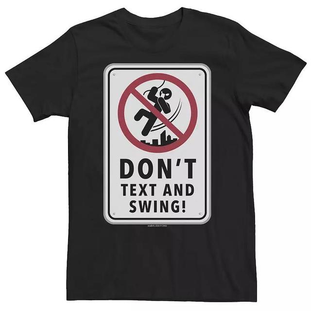 Big & Tall Marvel Spider-Man Far From Home Dont Text & Swing Graphic Tee, Mens Product Image