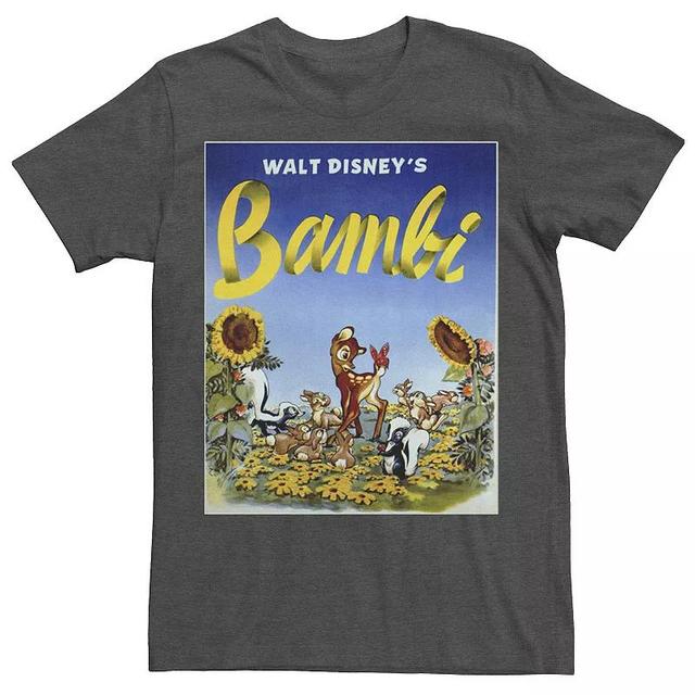 Disneys Bambi Mens Sunflower Poster Tee Athletic Grey Product Image