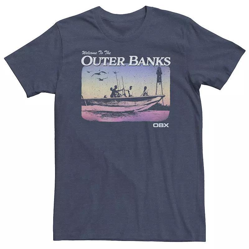 Big & Tall Outer Banks Gradient Boat Portrait Tee, Mens, Size: 4XLT, Med Blue Product Image