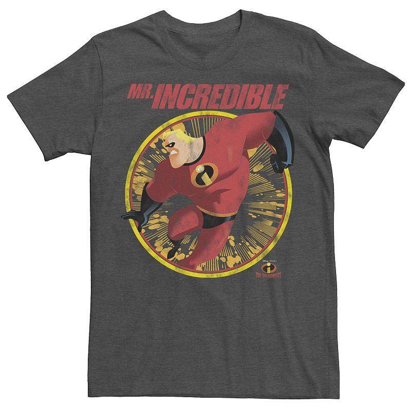 Mens Disney / Pixar The Incredibles Mr. Incredible Tee Dark Grey Product Image