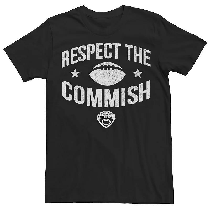 Mens ESPN Fantasy Football Respect The Commish White Logo Tee Product Image