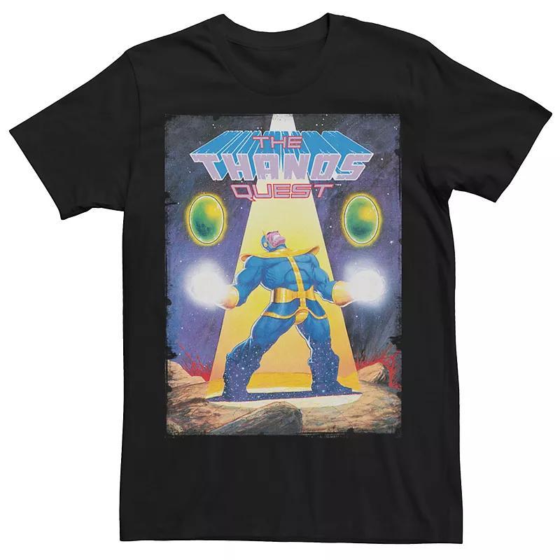 Mens Marvel The THANOS Quest Vintage Comic Cover Graphic Tee Black Product Image