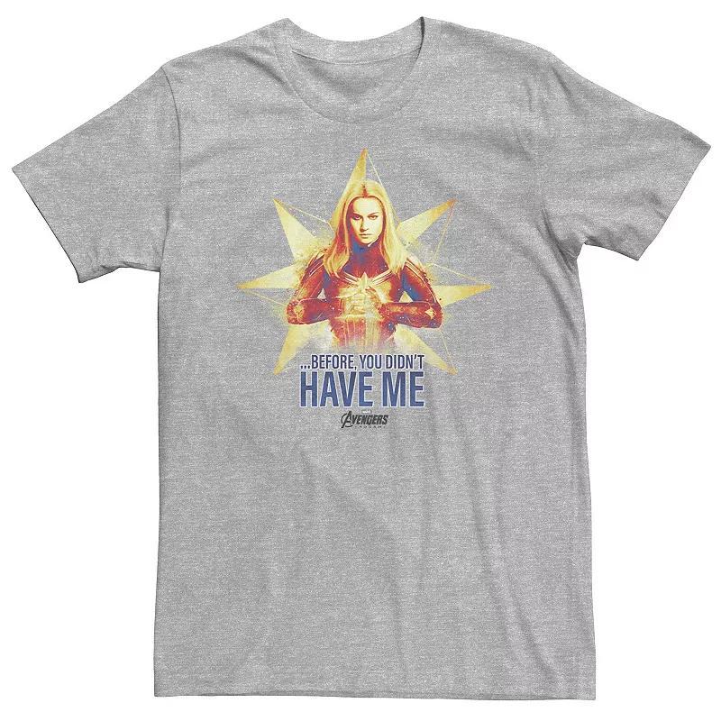 Big & Tall Marvel Avengers Endgame Captain Marvel Logo Tee, Mens Athletic Grey Product Image