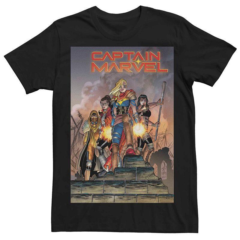 Mens Captain Marvel Comic Cover Tee Product Image