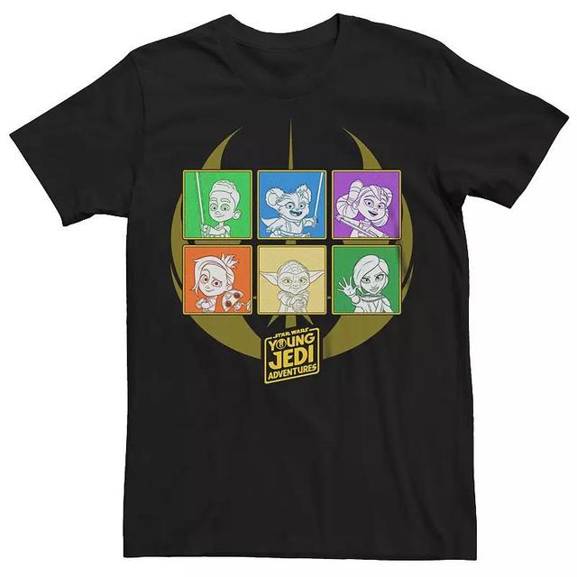 Big & Tall Star Wars: Young Jedi Adventures Characters Boxes Graphic Tee, Mens Product Image