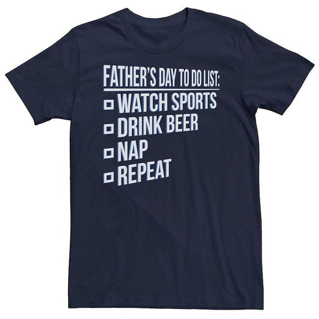 Mens Fathers Day To Do List Tee Blue Product Image