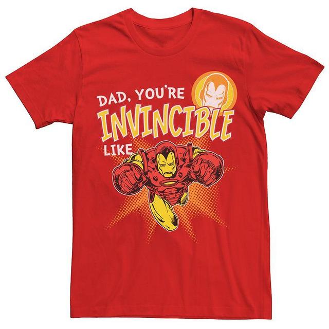 Mens Marvel Iron Man Invincible Like Dad Tee Product Image