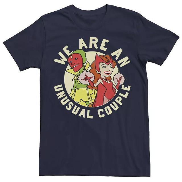 Big & Tall Marvel WandaVision Halloween We Are An Unusual Couple Retro Tee, Mens Blue Product Image