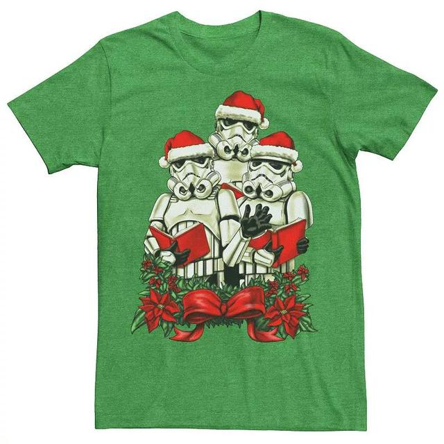 Mens Star Wars Storm Troopers Christmas Carolers Graphic Tee Kelly Grey Product Image