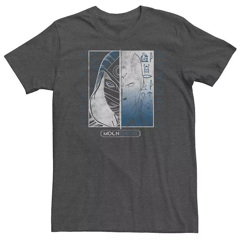 Big & Tall Marvel Moon Knight Split Headshot Boxed Tee, Mens Grey Heather Product Image