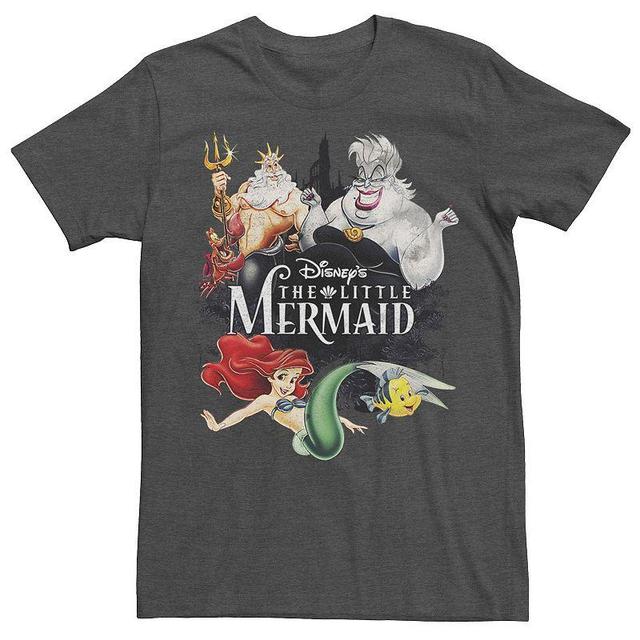 Disneys The Little Mermaid Mens Character Collage Logo Graphic Tee Product Image