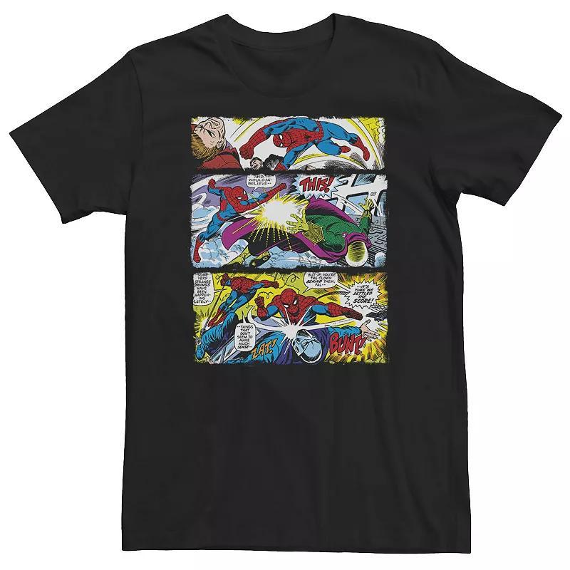 Big & Tall Marvel Spider-Man Comic Panels Tee, Mens Product Image