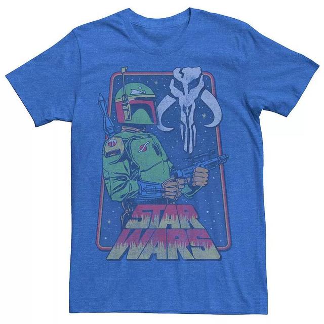 Mens Star Wars Boba Fett The Mandalorian Vibrance Tee Royal Grey Product Image