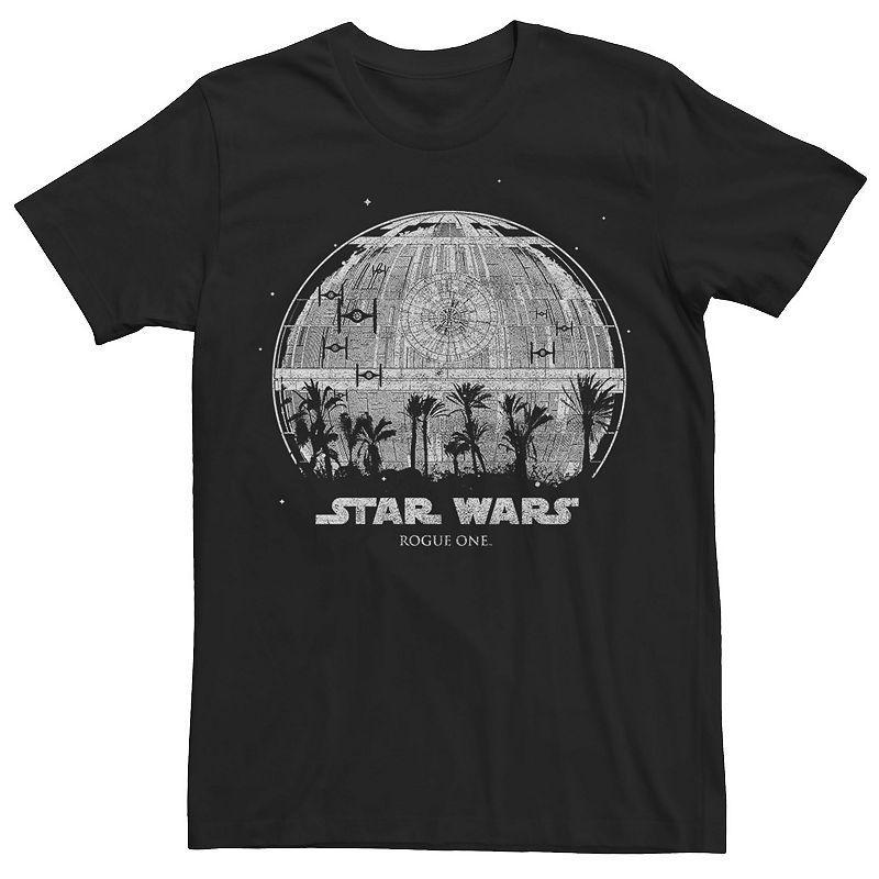 Mens Star Wars Rogue One Palm Tree Death Star Tee Product Image