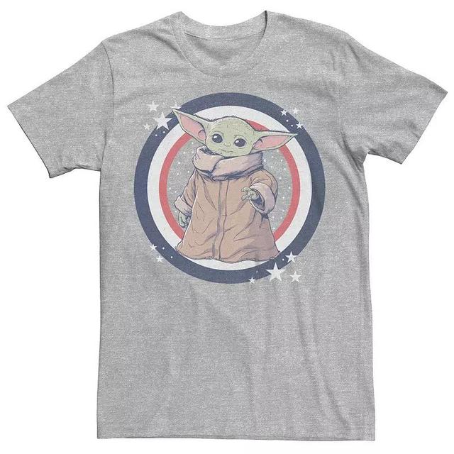 Mens The Mandalorian Fourth Of July Grogu Patriot Graphic Tee Athletic Grey Product Image