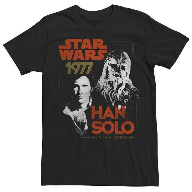 Mens Star Wars Han Solo & Chewbacca 1977 Portrait Tee Product Image