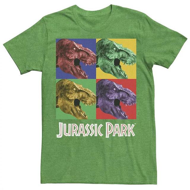 Mens Jurassic Park Four Square Dino Pop Art Style Tee Product Image