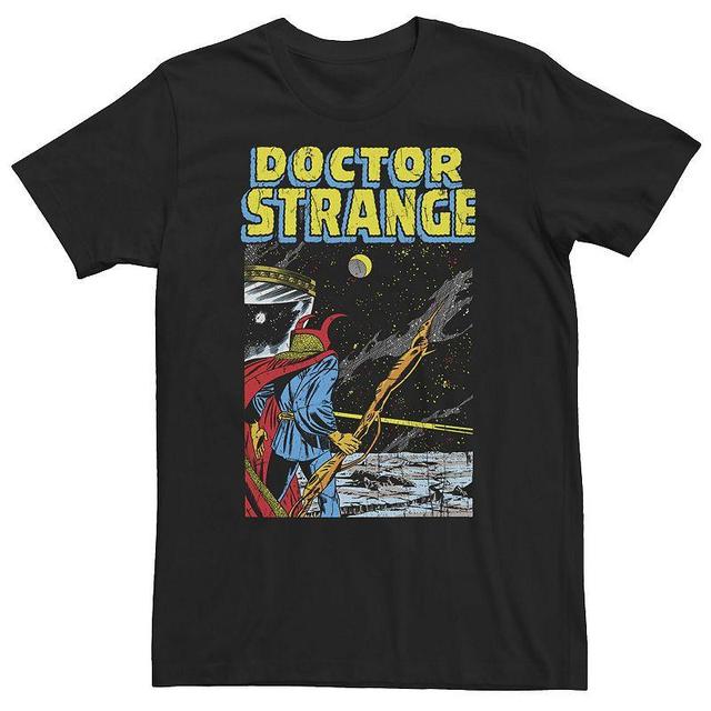 Big & Tall Marvel Doctor Strange Galaxy Retro Comic Tee, Mens Black Product Image