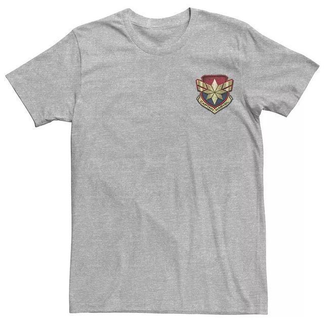 Mens Marvel Captain Marvel Logo Patch Tee Athletic Grey Product Image